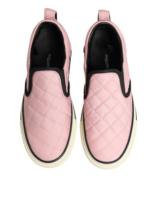 Zapatillas sin cordones de nylon acolchado rosa