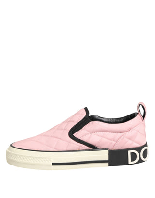 Zapatillas sin cordones de nylon acolchado rosa