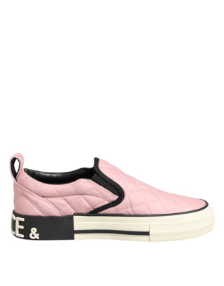 Zapatillas sin cordones de nylon acolchado rosa