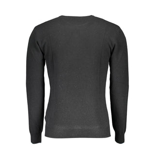 Schwarzer Herrenpullover aus Wolle