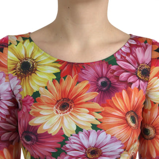 Vestido mini ajustado con estampado floral multicolor