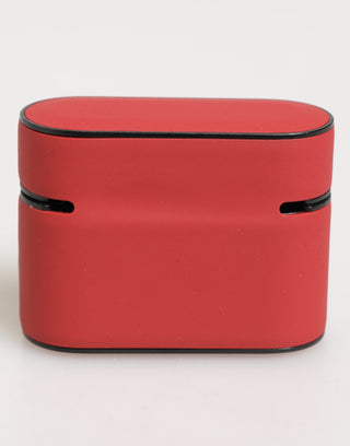Funda para Airpods con accesorio de silicona roja y blanca con logo en relieve