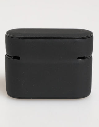 Black Orange Rubber Logo Embossed Accessory Airpods Case