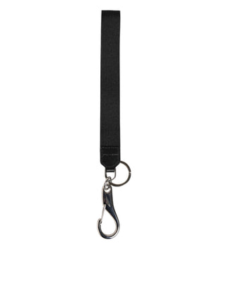 Schwarzer burgunderfarbener Nylon DG Logo Schlüsselanhänger Kronenhalter