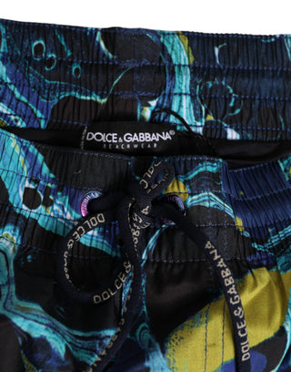 Herren-Boxershorts mit Blue Marble Print Logo