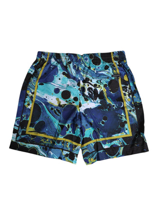 Herren-Boxershorts mit Blue Marble Print Logo
