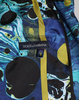 Herren-Boxershorts mit Blue Marble Print Logo