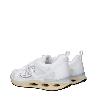 Zapatillas deportivas blancas de tela