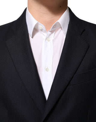 Chaqueta americana para hombre de lana azul oscuro  