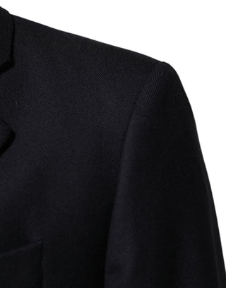 Chaqueta americana para hombre de lana azul oscuro  