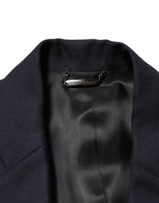 Chaqueta americana para hombre de lana azul oscuro  