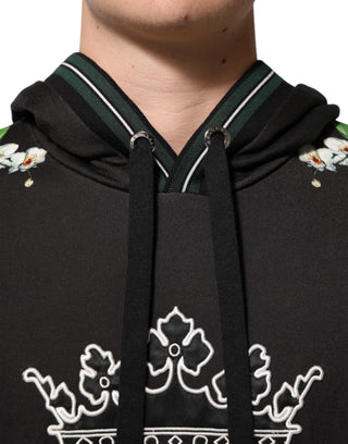 KING Black Orchid Floral Crown Logo Hoodie Sweater