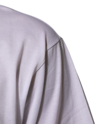 Weißes Baumwoll-T-Shirt mit Logo-Patch und Rundhalsausschnitt für Herren
