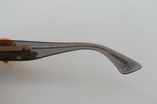 DG4283B Sonnenbrille mit Applikationen aus orangefarbenen Azetatkristallen