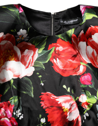 Black Floral Fiori Pittorici Bodycon Dress