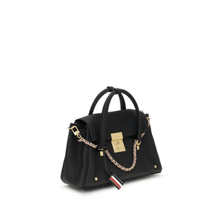 Bolso de mano de cuero de becerro negro Bos Taurus
