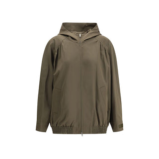 Bicolor Polyester Full-Length Jacket