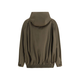 Bicolor Polyester Full-Length Jacket