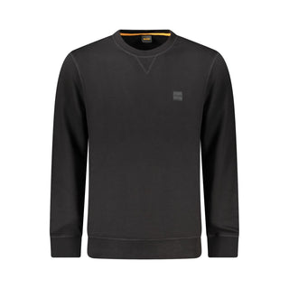 Schwarzer Baumwollpullover für Herren