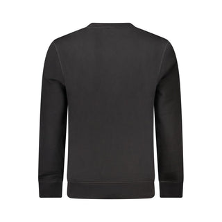 Schwarzer Baumwollpullover für Herren