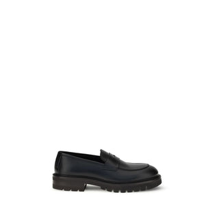 Mocasines slip-on de piel de becerro negra Bos Taurus