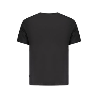 Black Cotton Men T-Shirt
