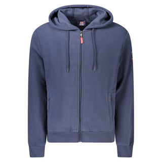 Blaues Polyester-Kapuzen-Sweatshirt für Herren