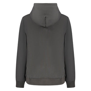 Black Cotton Women's Sweatshirt Hoodie