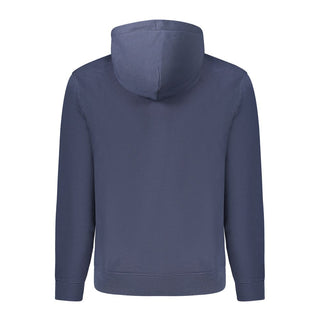 Blauer Herren-Kapuzenpullover aus Baumwolle