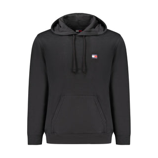 Black Cotton Men's Hoodie