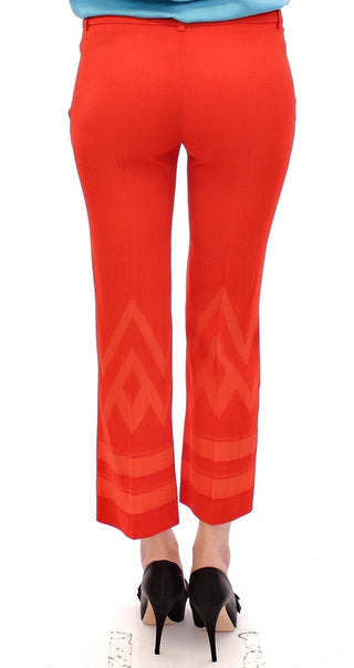 Rote Caprihose kurz 3/4 Nude-Hose