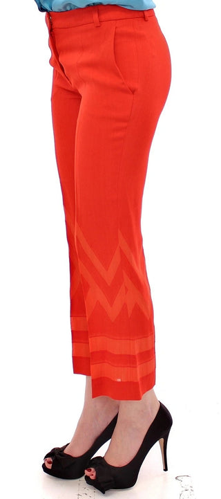 Rote Caprihose kurz 3/4 Nude-Hose