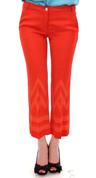 Rote Caprihose kurz 3/4 Nude-Hose