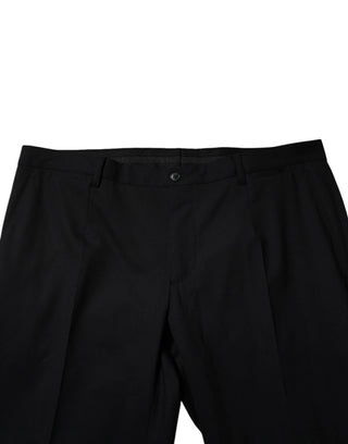 Schwarze Anzugshose aus Wolle für Herren