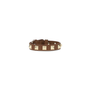 Armband aus braunem Leder und Metall