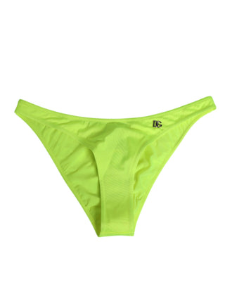 Neon-grüne DG-Logo-Bade-Slips für Damen Unterwäsche