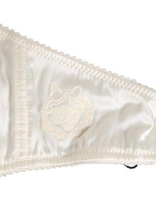 White Silk Satin Balconnet Lingerie Bra Underwear