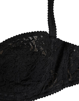 Schwarzer Spitzen-Bügel-BH Dessous Unterwäsche