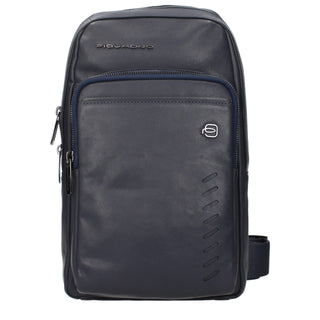 Blue Leather Crossbody Bag