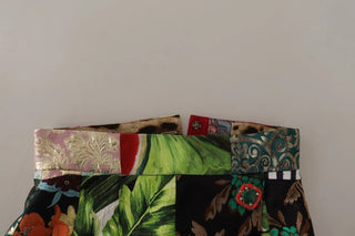 Mehrfarbiger A-Linien-Rock aus Polyester mit Patchwork-Muster