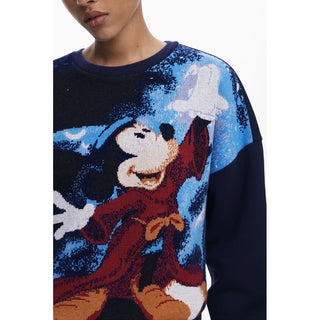 Blaues Baumwoll-Sweatshirt für Damen