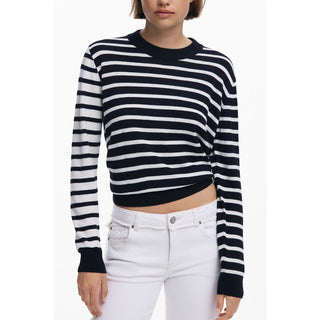 Schwarzer Polyester-Damenpullover