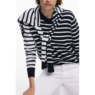 Schwarzer Polyester-Damenpullover