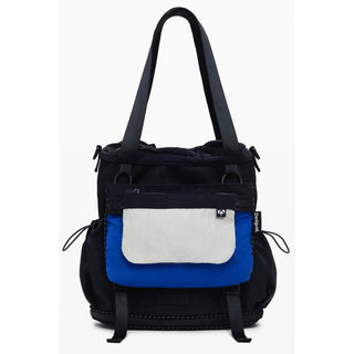 Bolso convertible negro de poliéster para mujer