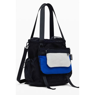 Bolso convertible negro de poliéster para mujer