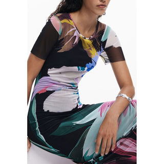 Black Polyester Women Dress
