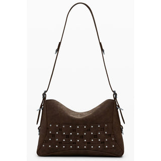 Marrone Polyurethan Damen-Handtasche