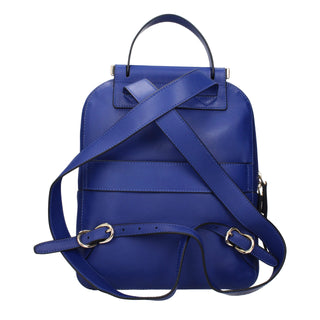 Mochila de cuero azul