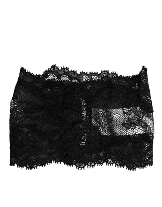 Pañuelo de encaje negro para el cuello