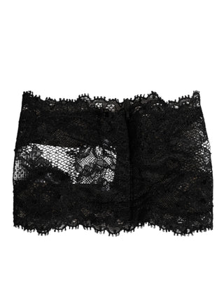 Pañuelo de encaje negro para el cuello